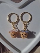 Komplet breloków handmade misie z kokardkami dla przyjaciółek partnerów 