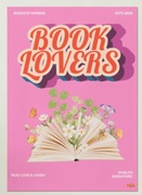 Plakat book lovers książka kwiaty 