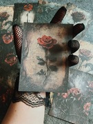 20pcs Dark Love Rose Paper – Gothic Journaling & Scrapbooking Set