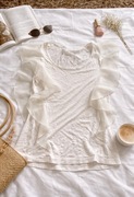 Biała bluzka z falbanami | romantyczna | boho / summer vibes