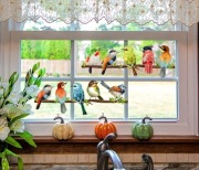 Dwustronna naklejka na szybę, ptaki