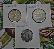 Zestaw monet Rupiah Indonesia rok 2016