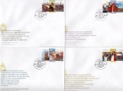koperty 4 szt.  FDC - 3620 - 3623 - VI Wizyta Jan Paweł II