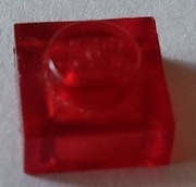 LEGO 3024 płytka 1 x 1 czerwona trans 6561,6563 4szt