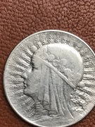 5 złotych 1933 r ze znakiem mennicy, srebrna