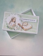 Pudełko na I Komunię Świętą. Pudełko na pieniądze 