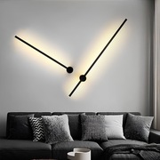 Kinkiet liniowy 80cm czarny LED 4000K