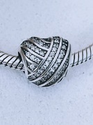 Charm's modułowy charms  s925  serce cyrkonie