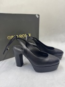 Sandały na korku Gino Rossi Cosenza czarne rozmiar 37