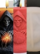 Forma silikonowa do świec zjawa kościotrup czaszka szkielet duch 