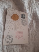 kartka  ze znaczkiem i stemplem /ukraina ,ZSRR - 100 lecie urodzin lenina