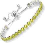 Bransoletka tenisowa z żółtymi cyrkoniami