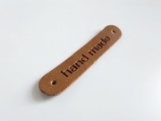 Metka *HAND MADE* z ekoskóry 100 sztuk 65mm x 11mm