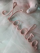 Nadia napis imię ze sznurka i drutu, ozdoba pokoju dziecięcego, 5 liter