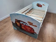 Łóżko dziecięce 160x80 Zygzak McQueen Szuflada Barierka Stelaż