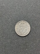 Moneta 3 pensy z roku 1916 srebro Ag numizmatyka moneta kolekcjonerska 
