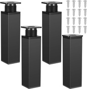 Nogi nóżki meblowe z regulacją wysokości 15cm 4szt czarne