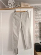 Beżowe spodnie cygaretki Zara rozmiar S 36