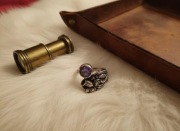 Srebrny Pierścionek CAMPANULA - Próba 833 - Unikat - Rozmiar 13