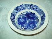 MISKA RĘCZNIE MALOWANA W KWIATY - FAJANS