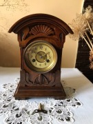 Zegar kominkowy JUNGHANS ok. 1895 wzorcowa secesja orzech loft