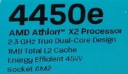 AMD Athlon X2 Socket AM2, 2 x 2,3GHz 4450B TDP 45W, BEZ PUDEŁKA