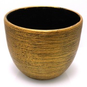 Doniczka ceramiczna na kwiaty złota średnica 16cm