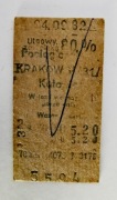 STARY BILET KOLEJOWY PKP KRAKÓW PRL
