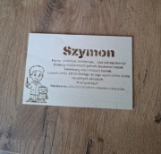 Personalizowany magnes na prezent upominek podziękowanie imię + opis 