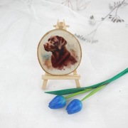 Plaster drewna pod kubek - zawieszka - labrador