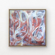 Abstrakcyjny obraz mix media na płótnie 80x80 cm