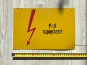 Tabliczka ostrzegawcza oryginał PRL metalowa