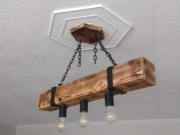 Żyrandol belka rustykalny/loft handmade 