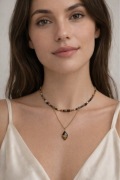 Unikatowy naszyjnik choker handmade z naturalnych kamieni