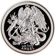 Angel Św.Jerzy i Smok PROFF 2018 ISLE OF MAN 1oz uncja-srebrna moneta 
