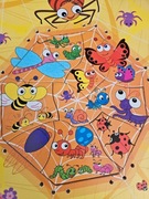 drewniane puzzle dla dzieci pająk pajęczyna Top Bright