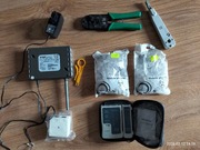 Tester kabli,Router, Switch3COM, Kable, Zaciskarka,Gniazdko, Wciskacz,Wtyki