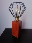 Lampa z litej starej belki - loft rystukal ręczna robota 