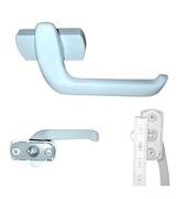 Klamka Biała do okna OKPOL bez zamka i bez trzpienia