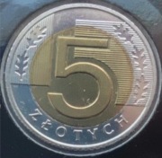 5zł - 2020 r. LIŚCIE DĘBU- MAŁY NAKŁAD - 6 436 000