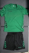 Zestaw sportowy Hummel zielono-czarny / poliester L / bdb.