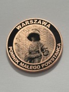 Warszawa.  Żeton kolekcjonerski. Miedź 25 mm.  Gyges