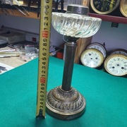 Stara podstawa=mosiądz srebrzony=ze sprawnym zbiornikiem do lampy naftowej