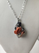 Baryt z Kryształem Kwarcu na Galenie 