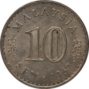 Malezja 10 sen 1967, KM#3
