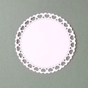 Scrapki Papierowe - Serwetka Serca średnia 2 szt. biała.