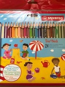 Kredki ołówkowe trójkątne Stabilo Trio thick, grube, 24 sztuk, mix kolorów 