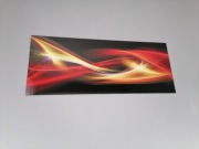 Szklany obraz poziomy czarno-czerwono-żółty