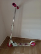 Hulajnoga dla dziewczynki, aluminiowa, składana, z tylnym hamulcem