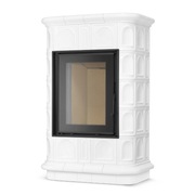 Piec kominek koza kaflowy ceramiczny obudowa kominkowa BLANKA BOGNA biały